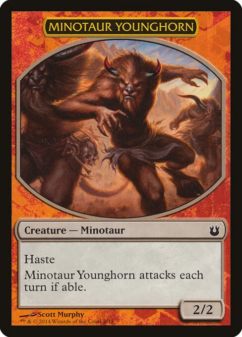 Minotaur Younghorn, carta Magic di tipo Creature — Minotaur illustrata da Scott Murphy