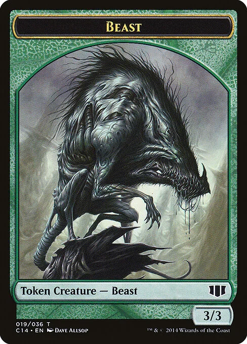 Beast, carta Magic di tipo Token Creature — Beast illustrata da Dave Allsop