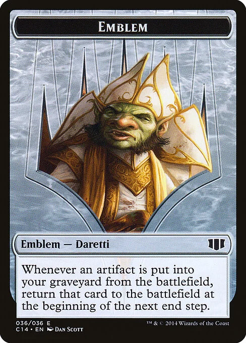 Daretti, Scrap Savant Emblem, carta Magic di tipo Emblem — Daretti illustrata da Dan Murayama Scott