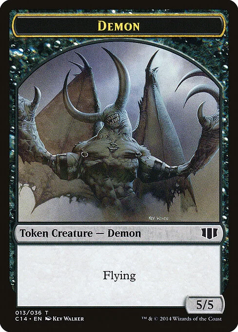 Demon, carta Magic di tipo Token Creature — Demon illustrata da Kev Walker