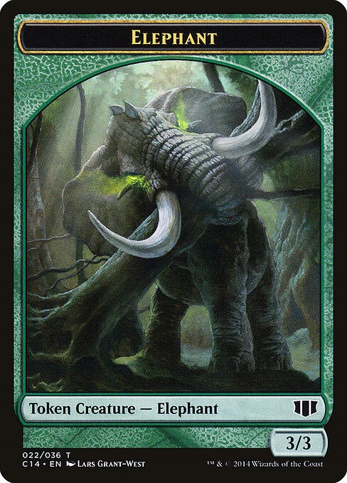 Elephant, carta Magic di tipo Token Creature — Elephant illustrata da Lars Grant-West