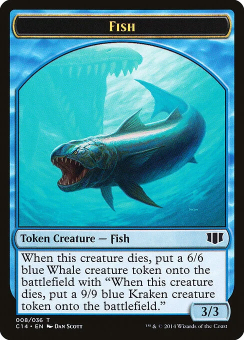 Fish, carta Magic di tipo Token Creature — Fish illustrata da Dan Murayama Scott