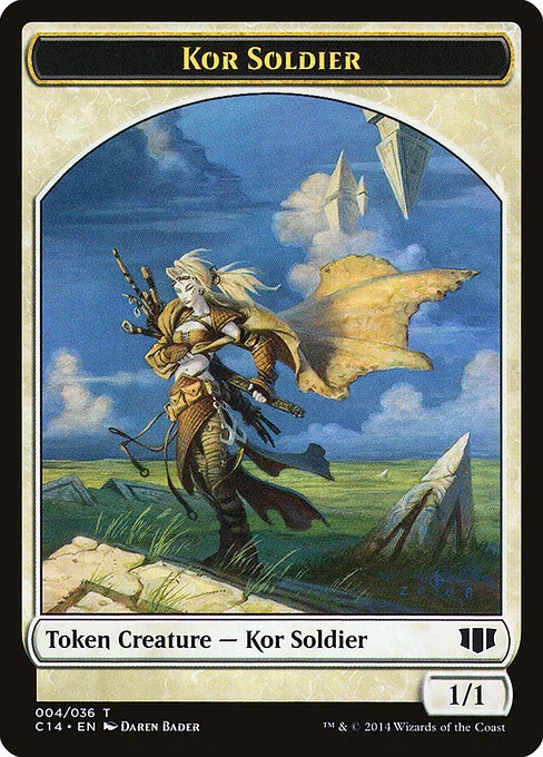 Kor Soldier, carta Magic di tipo Token Creature — Kor Soldier illustrata da Daren Bader