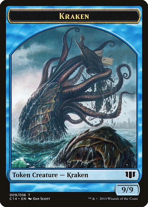 Kraken, carta Magic di tipo Token Creature — Kraken illustrata da Dan Murayama Scott