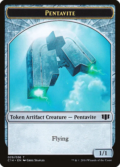 Pentavite, carta Magic di tipo Token Artifact Creature — Pentavite illustrata da Greg Staples
