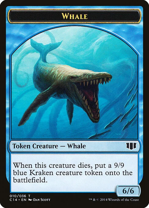 Whale, carta Magic di tipo Token Creature — Whale illustrata da Dan Murayama Scott
