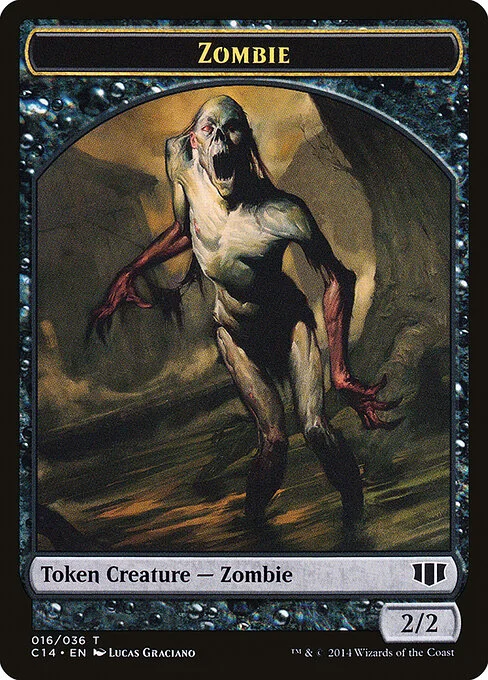Zombie, carta Magic di tipo Token Creature — Zombie illustrata da Lucas Graciano