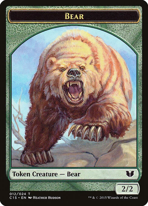 Bear, carta Magic di tipo Token Creature — Bear illustrata da Heather Hudson
