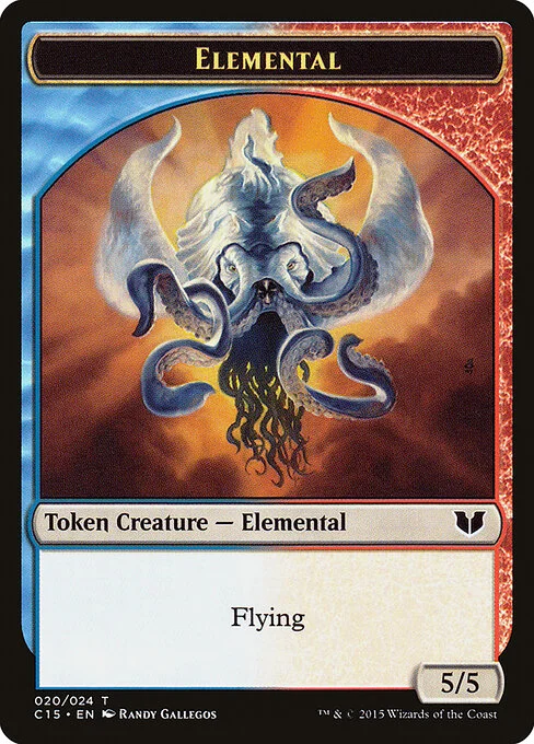 Elemental, carta Magic di tipo Token Creature — Elemental illustrata da Randy Gallegos