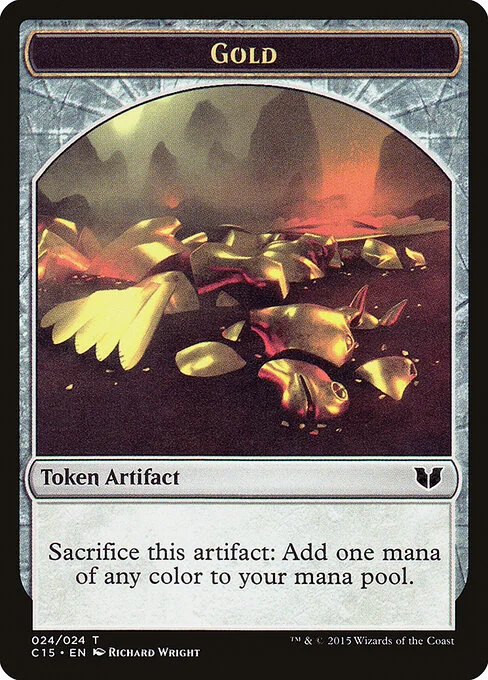 Gold, carta Magic di tipo Token Artifact — Gold illustrata da Richard Wright