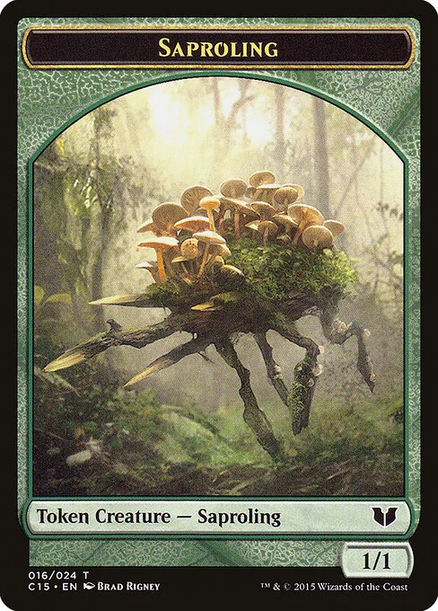Saproling, carta Magic di tipo Token Creature — Saproling illustrata da Brad Rigney