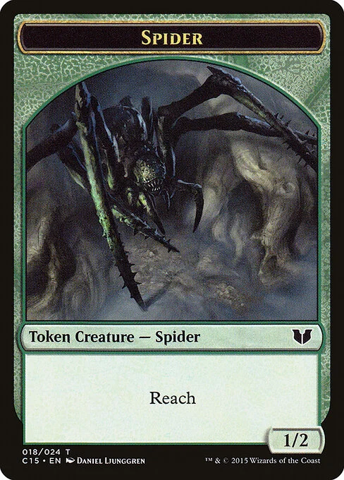Spider, carta Magic di tipo Token Creature — Spider illustrata da Daniel Ljunggren