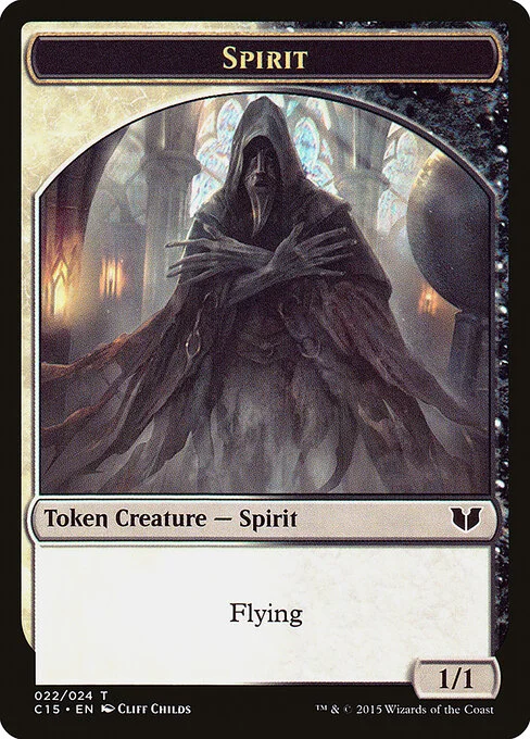 Spirit, carta Magic di tipo Token Creature — Spirit illustrata da Cliff Childs