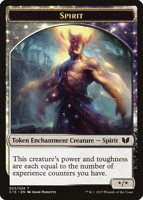 Spirit, carta Magic di tipo Token Enchantment Creature — Spirit illustrata da Adam Paquette