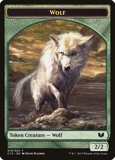 Wolf, carta Magic di tipo Token Creature — Wolf illustrata da David Palumbo
