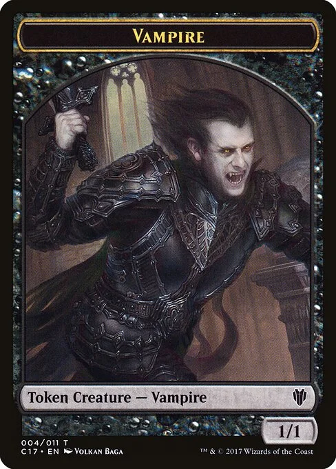 Vampire, carta Magic di tipo Token Creature — Vampire illustrata da Volkan Baǵa