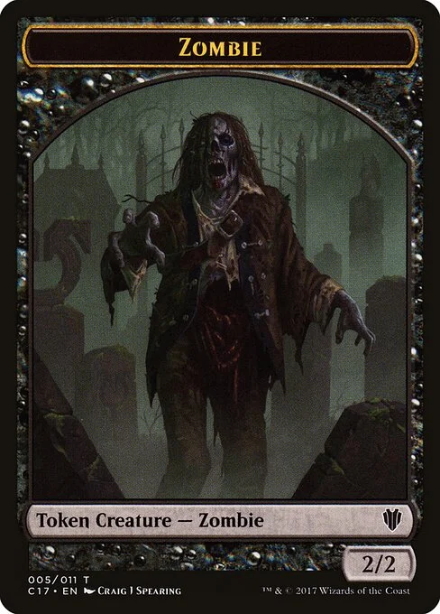 Zombie, carta Magic di tipo Token Creature — Zombie illustrata da Craig J Spearing