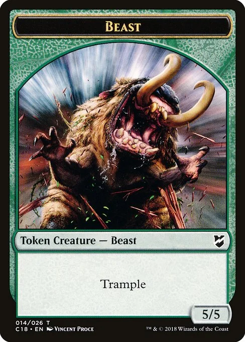 Beast, carta Magic di tipo Token Creature — Beast illustrata da Vincent Proce