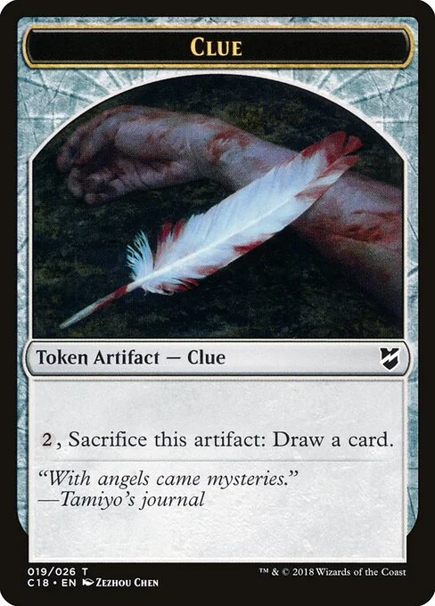 Clue, carta Magic di tipo Token Artifact — Clue illustrata da Zezhou Chen