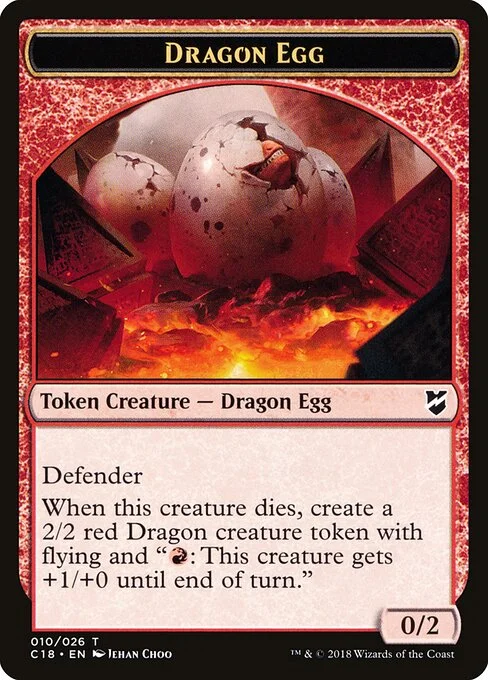 Dragon Egg, carta Magic di tipo Token Creature — Dragon Egg illustrata da Jehan Choo