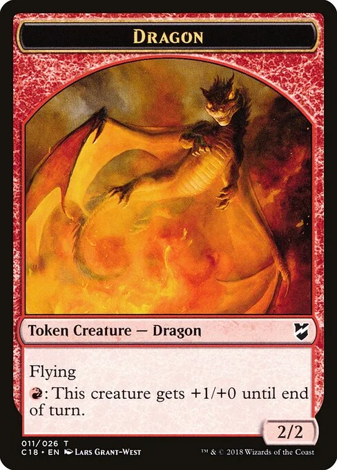 Dragon, carta Magic di tipo Token Creature — Dragon illustrata da Lars Grant-West