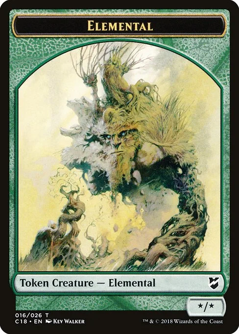 Elemental, carta Magic di tipo Token Creature — Elemental illustrata da Kev Walker