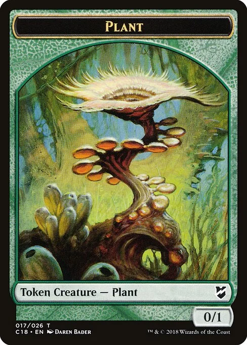Plant, carta Magic di tipo Token Creature — Plant illustrata da Daren Bader