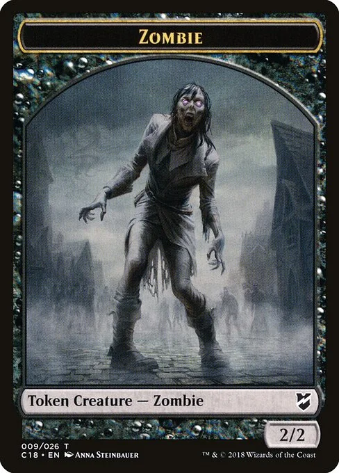 Zombie, carta Magic di tipo Token Creature — Zombie illustrata da Anna Steinbauer