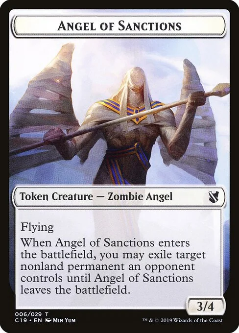 Angel of Sanctions, carta Magic di tipo Token Creature — Zombie Angel illustrata da Min Yum
