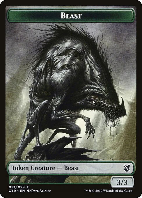 Beast, carta Magic di tipo Token Creature — Beast illustrata da Dave Allsop