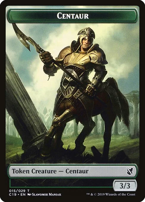 Centaur, carta Magic di tipo Token Creature — Centaur illustrata da Slawomir Maniak