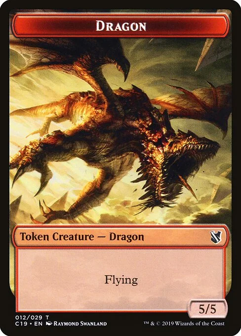 Dragon, carta Magic di tipo Token Creature — Dragon illustrata da Raymond Swanland