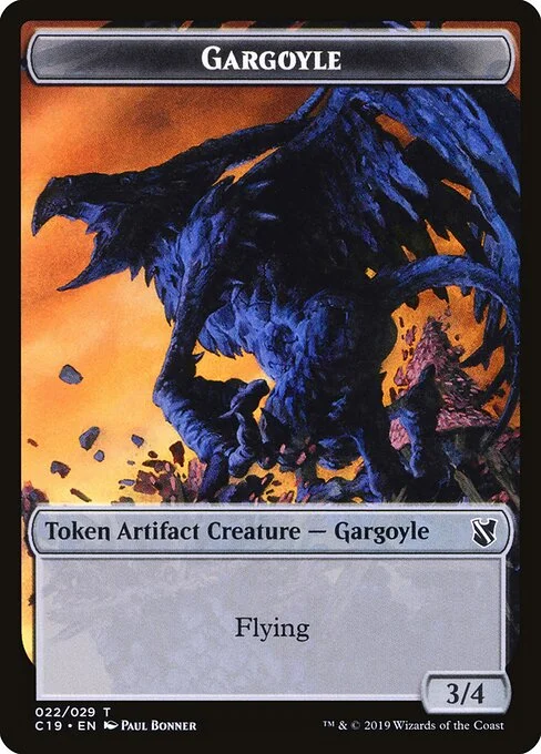 Gargoyle, carta Magic di tipo Token Artifact Creature — Gargoyle illustrata da Paul Bonner