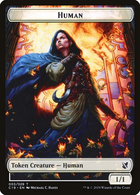 Human, carta Magic di tipo Token Creature — Human illustrata da Michael C. Hayes