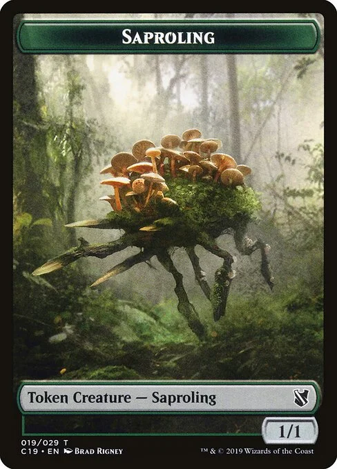 Saproling, carta Magic di tipo Token Creature — Saproling illustrata da Brad Rigney