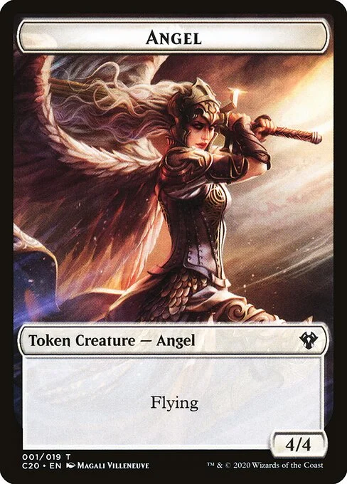 Angel, carta Magic di tipo Token Creature — Angel illustrata da Magali Villeneuve