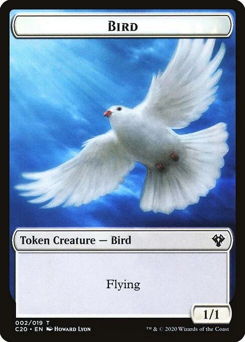 Bird, carta Magic di tipo Token Creature — Bird illustrata da Howard Lyon