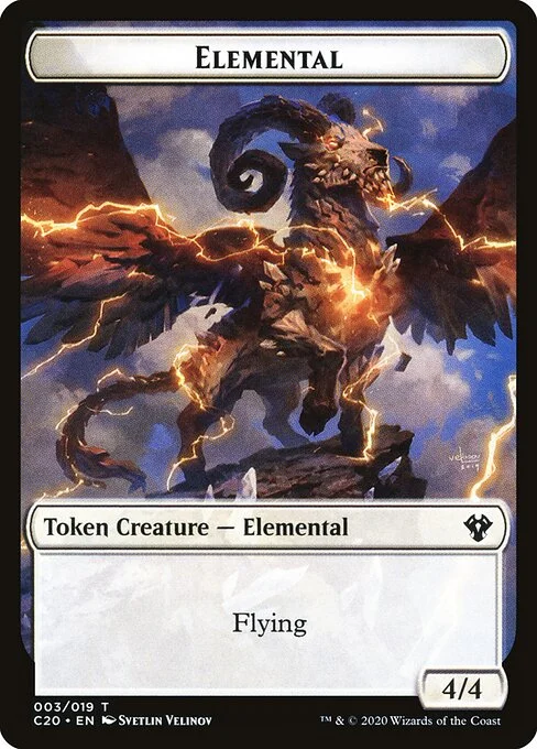 Elemental, carta Magic di tipo Token Creature — Elemental illustrata da Svetlin Velinov