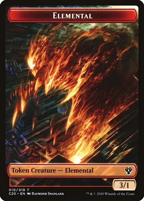 Elemental, carta Magic di tipo Token Creature — Elemental illustrata da Raymond Swanland