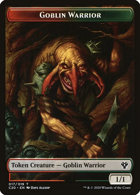 Goblin Warrior, carta Magic di tipo Token Creature — Goblin Warrior illustrata da Dave Allsop