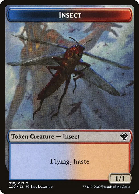 Insect, carta Magic di tipo Token Creature — Insect illustrata da Lius Lasahido