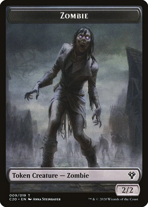 Zombie, carta Magic di tipo Token Creature — Zombie illustrata da Anna Steinbauer