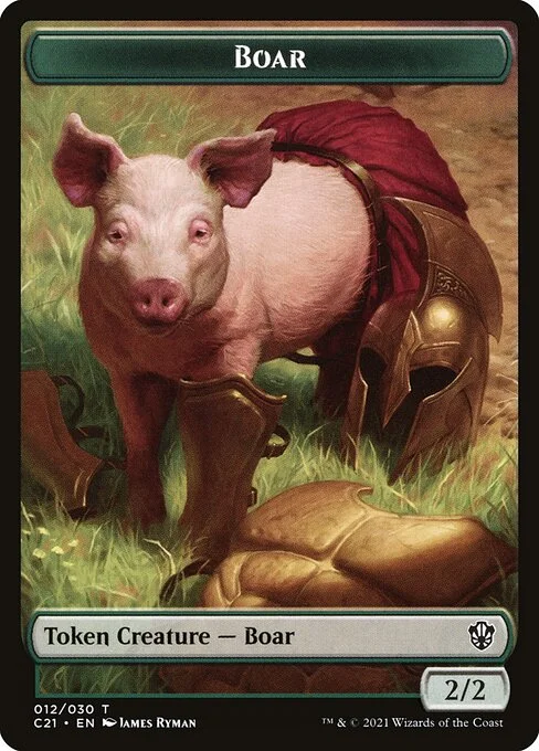 Boar, carta Magic di tipo Token Creature — Boar illustrata da James Ryman