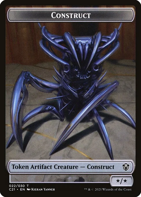 Construct, carta Magic di tipo Token Artifact Creature — Construct illustrata da Kieran Yanner