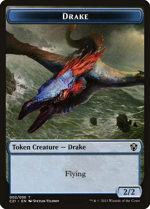Drake, carta Magic di tipo Token Creature — Drake illustrata da Svetlin Velinov
