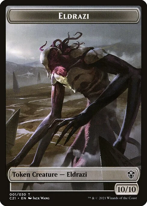 Eldrazi, carta Magic di tipo Token Creature — Eldrazi illustrata da Jack Wang