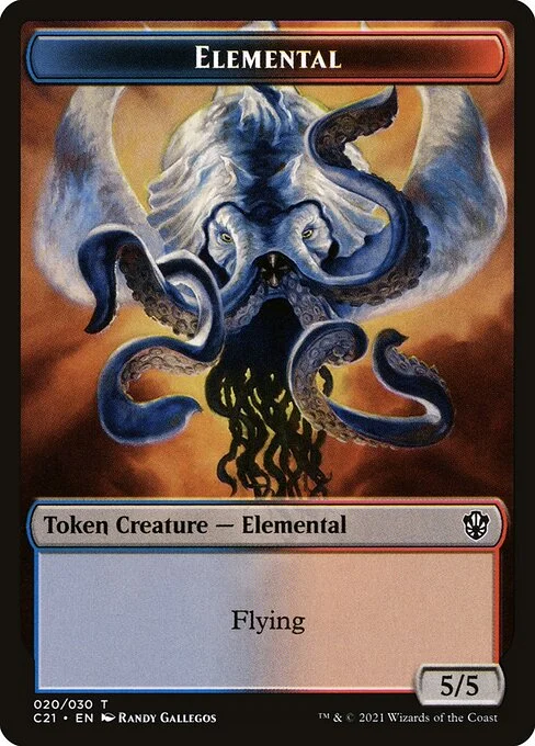 Elemental, carta Magic di tipo Token Creature — Elemental illustrata da Randy Gallegos