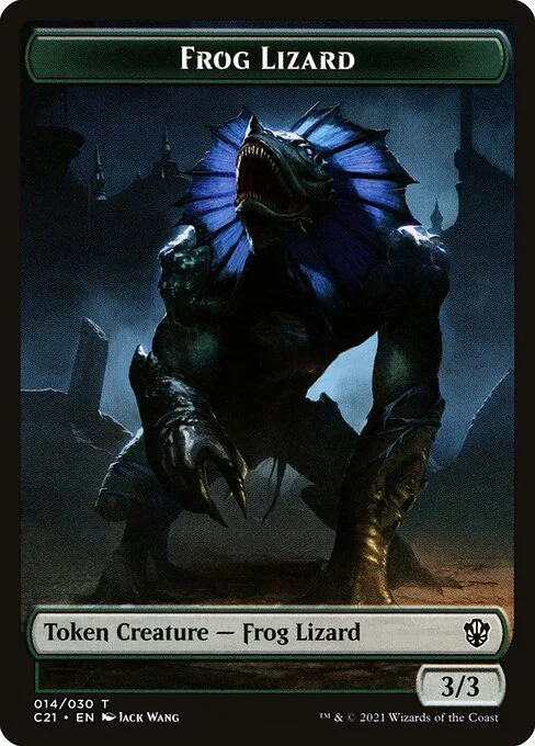 Frog Lizard, carta Magic di tipo Token Creature — Frog Lizard illustrata da Jack Wang
