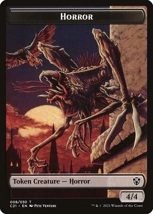 Horror, carta Magic di tipo Token Creature — Horror illustrata da Pete Venters