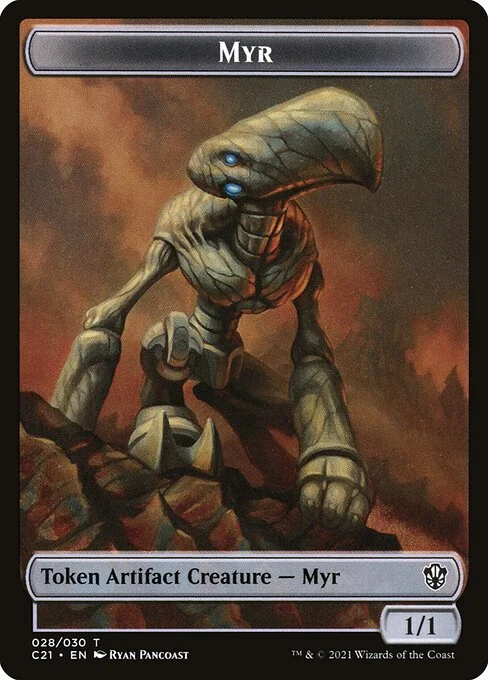 Myr, carta Magic di tipo Token Artifact Creature — Myr illustrata da Ryan Pancoast
